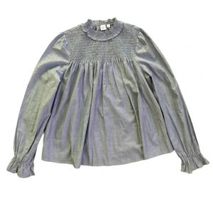 Gap Longsleeve high ruffle neck  top blouse M